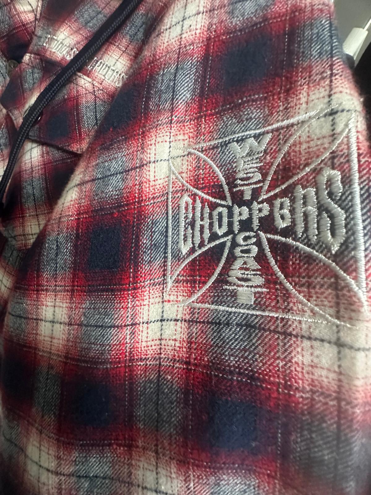 CAMICIA WEST COAST CHOPPER ROSSA FODERATA