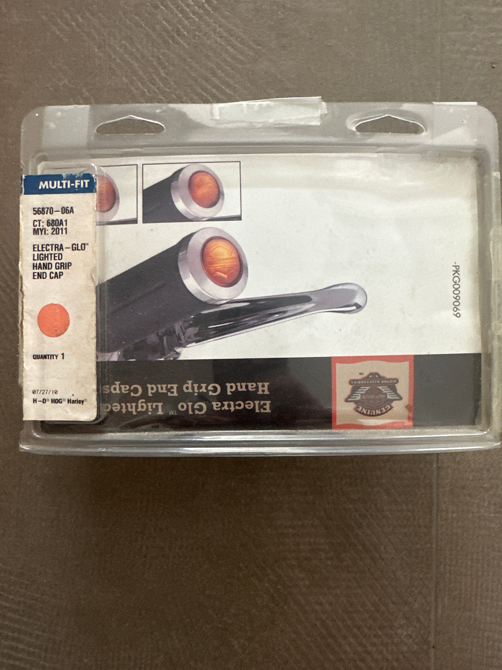 HARLEY DAVIDSON GENUINE ELECTRA GLO LIGHTED HAND GRIP END CAP KIT 56870-06