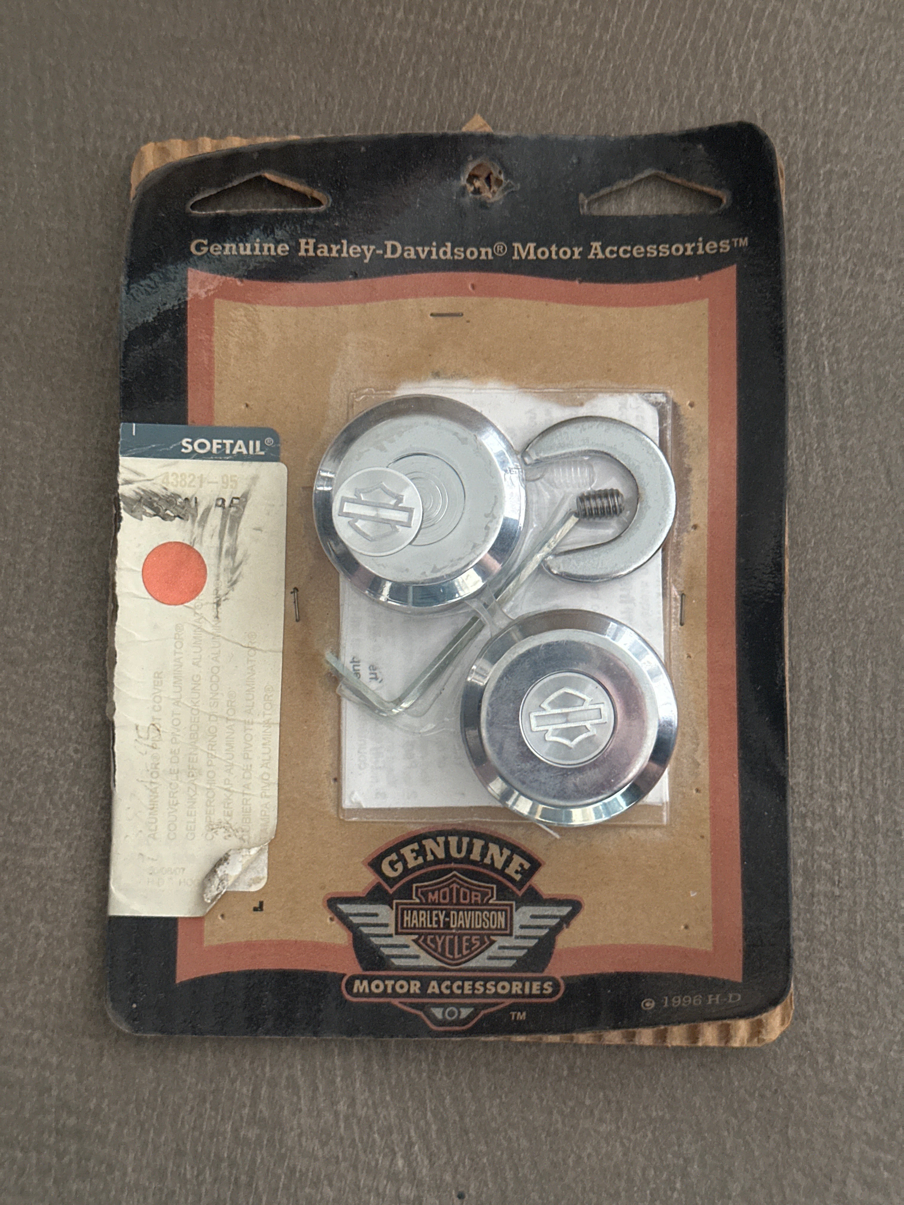 Harley Davidson Copertura originale Schwingenachs Aluminator Copertura per perno forcellone Softail