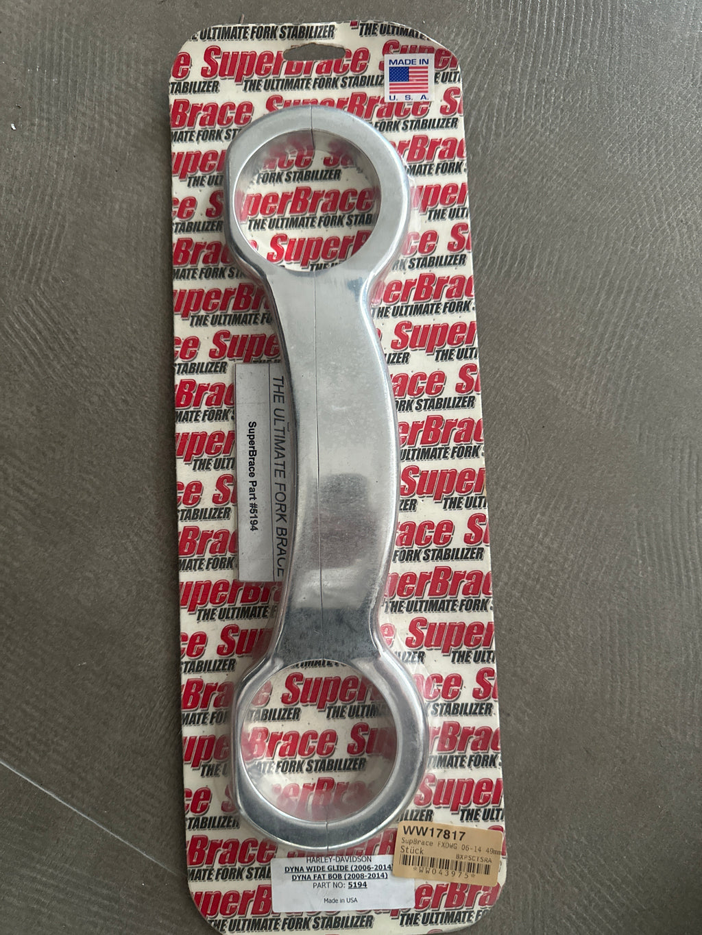Fork Brace Cromato per Harley Dyna Fat Bob FXDF barra stabilizzatrice forcella