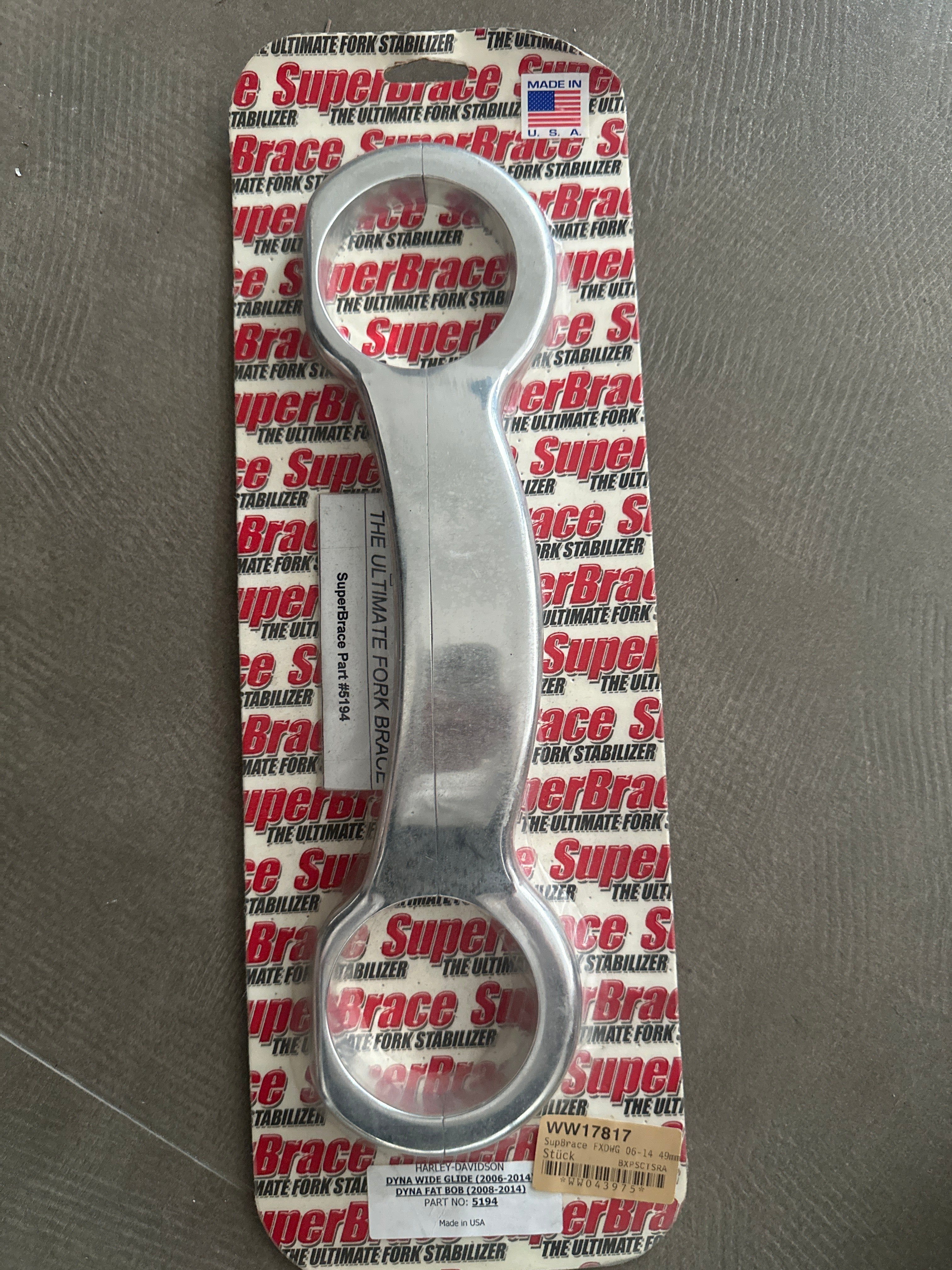 Fork Brace Cromato per Harley Dyna Fat Bob FXDF barra stabilizzatrice forcella