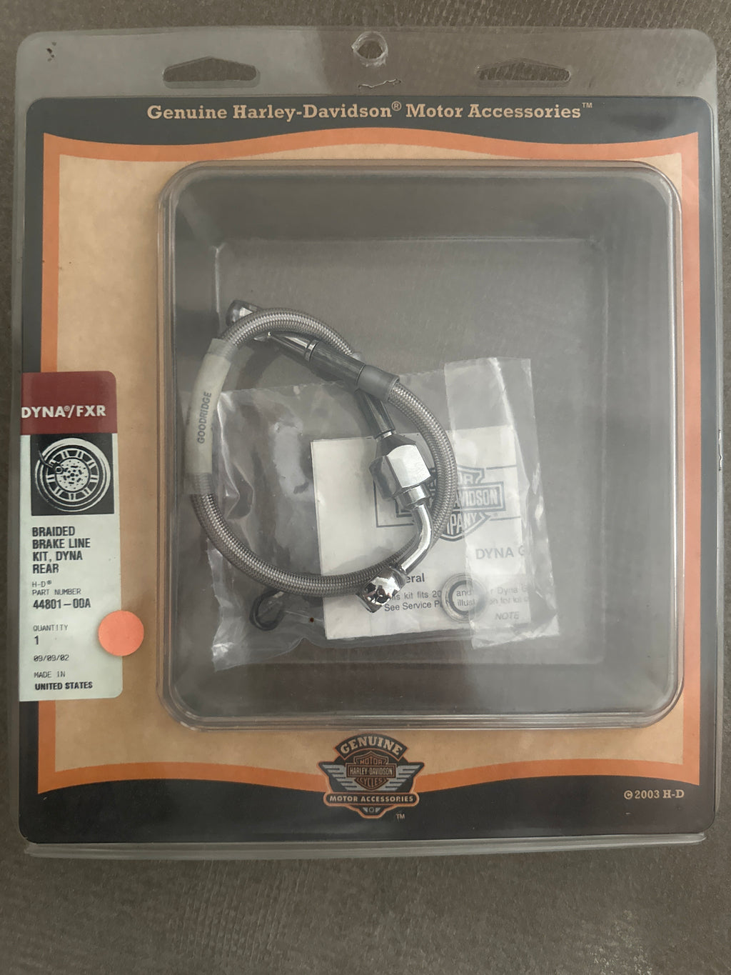HARLEY DAVIDSON BRAIDED BRAKE LINE KIT DYNA REAR