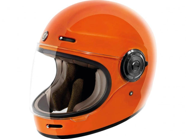 CASCO TORC T-1 NEWPORT RETRO FULL HELMET ORANGE GLOSS
