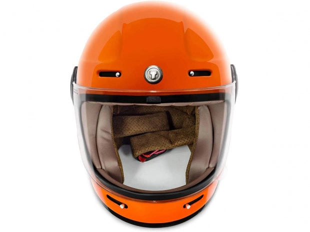 CASCO TORC T-1 NEWPORT RETRO FULL HELMET ORANGE GLOSS