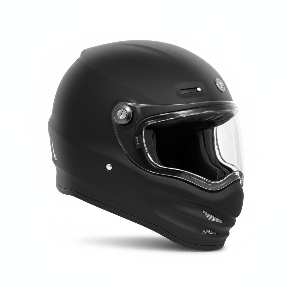 CASCO TORC T-9 RETRO FULL FACE POMONA NERO OPACO