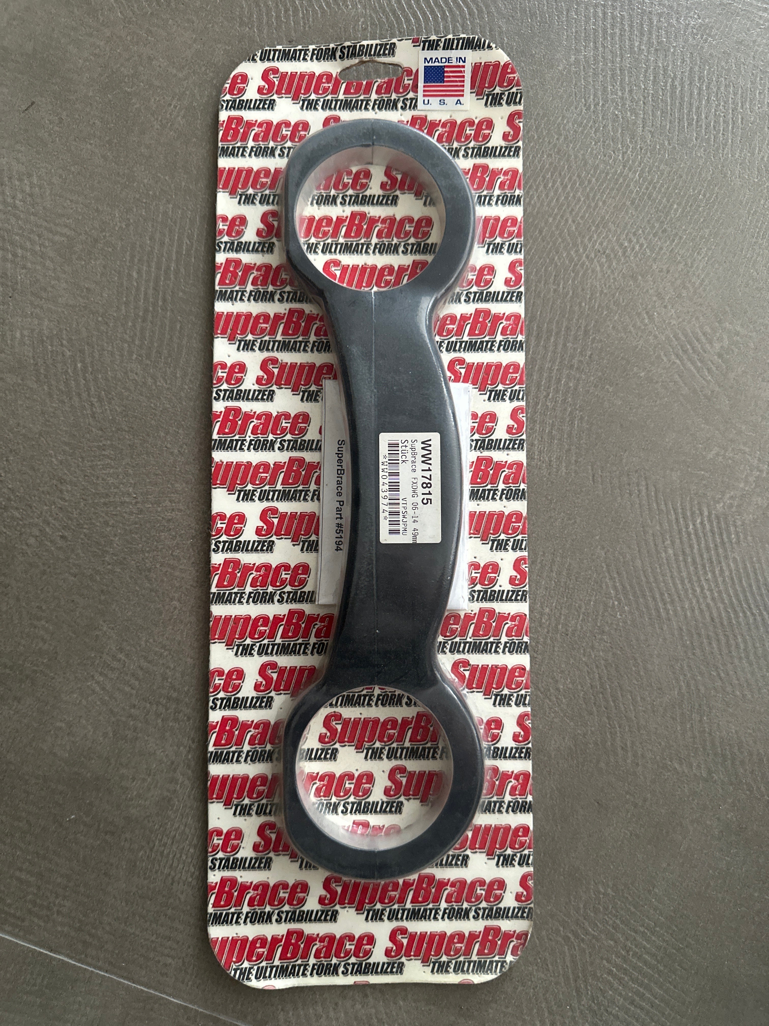 Fork Brace Nero per Harley Dyna Fat Bob FXDF barra stabilizzatrice forcella