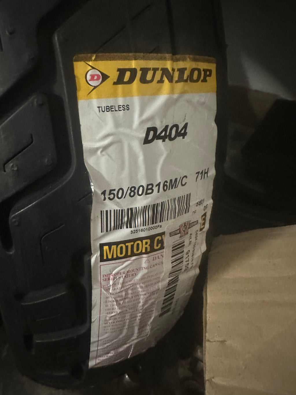 PNEUMATICO DUNLOP D404 150/80 B16 71H