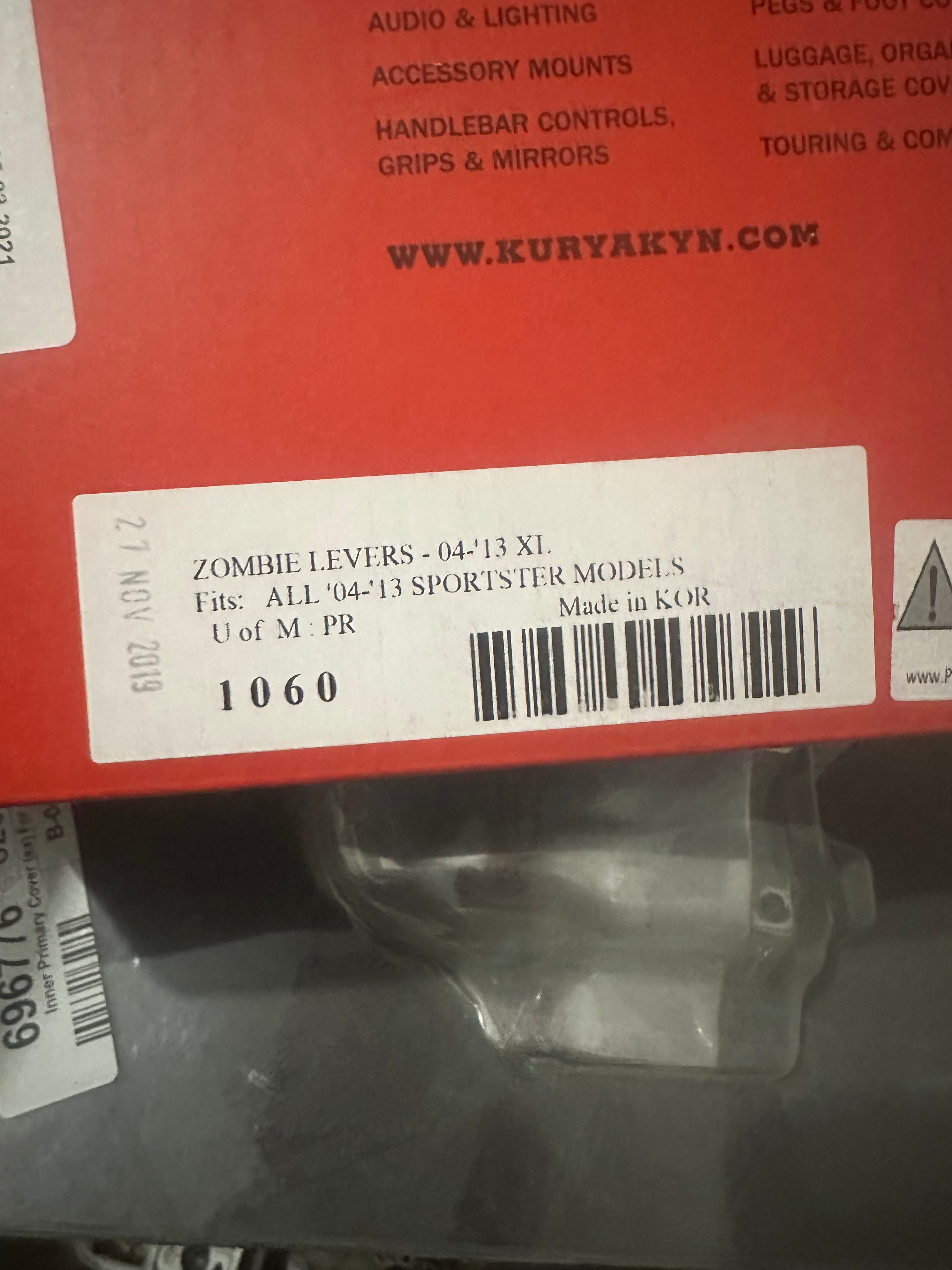 LEVE KURYAKYN ZOMBIE LEVERS SPORTSTER 04-13