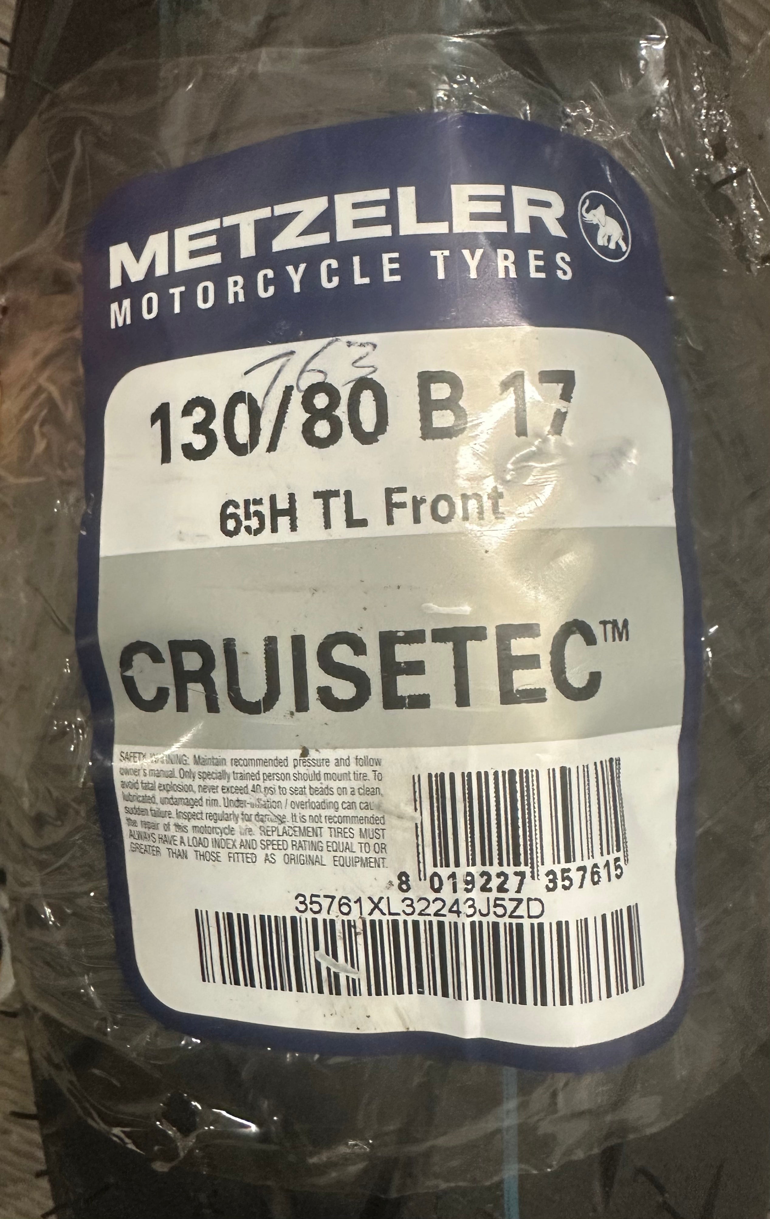 PNEUMATICO FRONT METZELER 130/80 R17 65 H