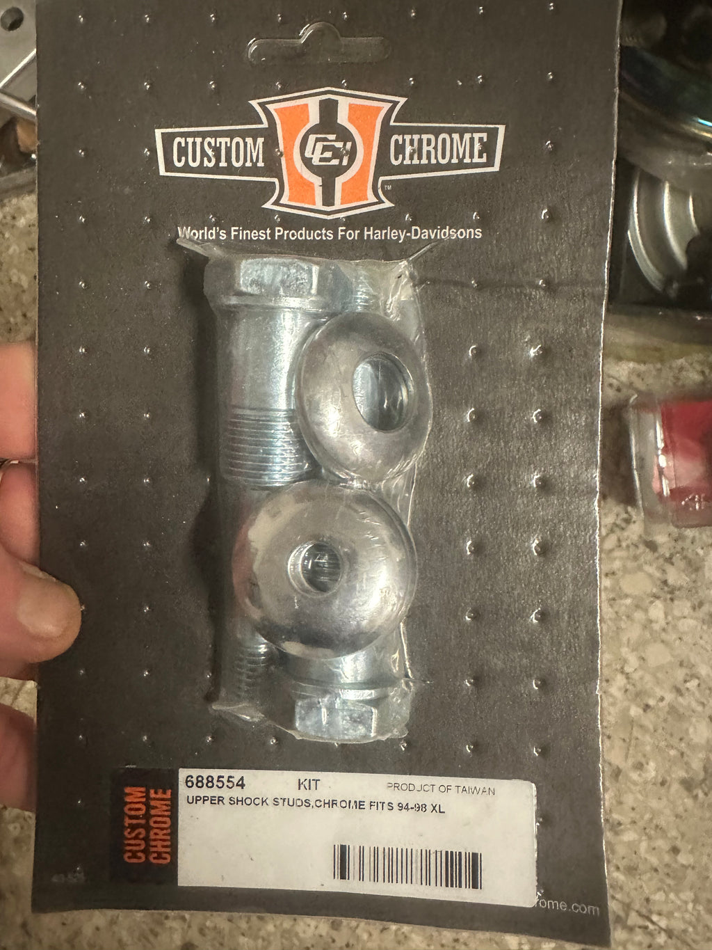 KIT UPPER SHOCK STUD CUSTOME CRHOME Sportster 94-99