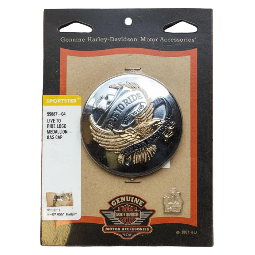 MEDAGLIONE TAPPO CARBURANTE LIVE TO RIDE HARLEY DAVIDSON