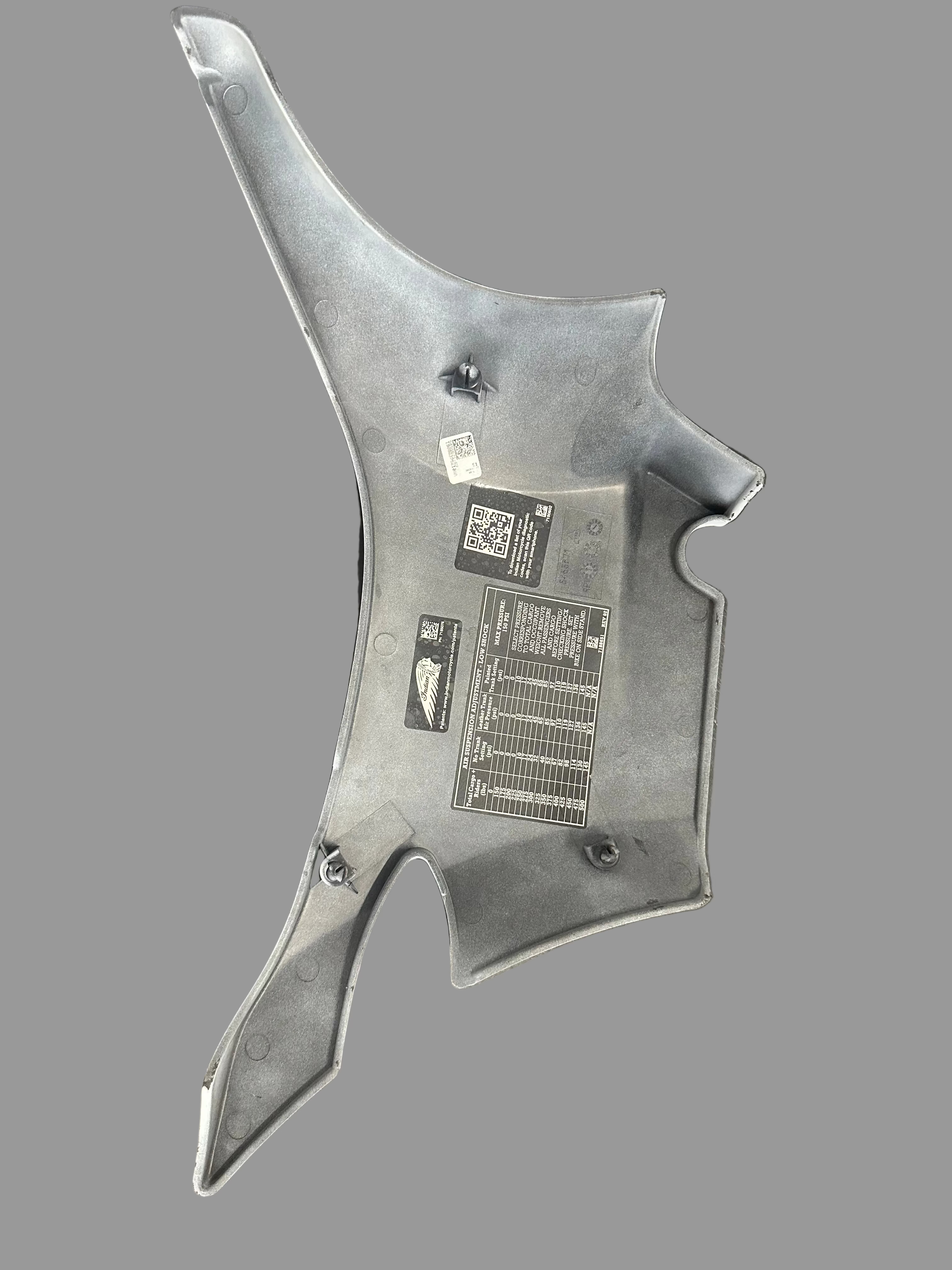 INDIAN CHIEFTAIN Coperchio laterale superiore sinistro, bianco opaco, codice articolo 5455671-675