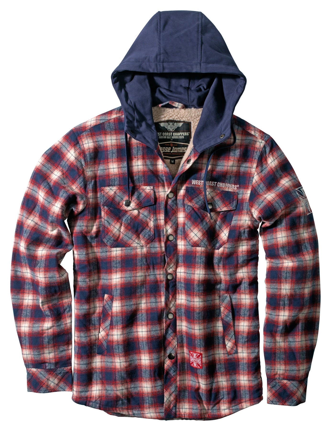 CAMICIA WEST COAST CHOPPER ROSSA FODERATA