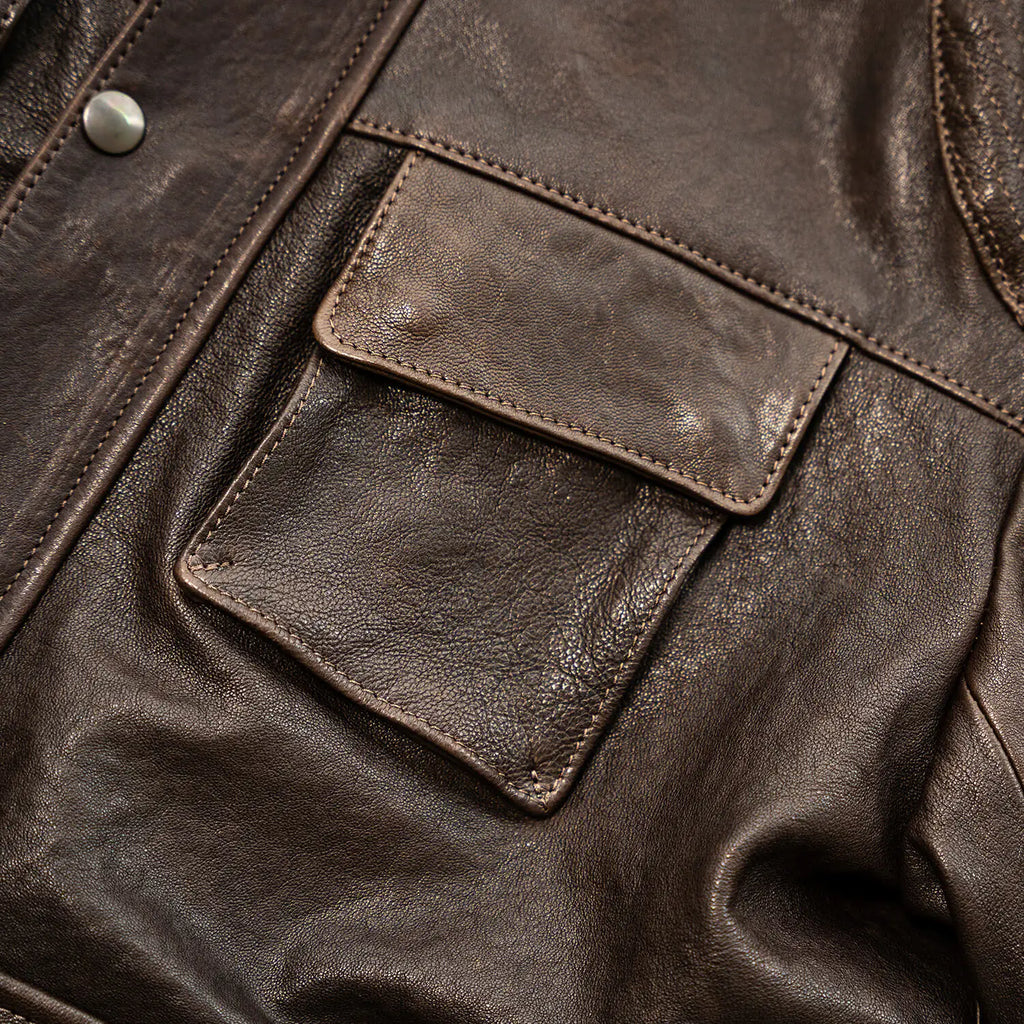 GIACCA IN PELLE DMD SOLO RIDER BROWN