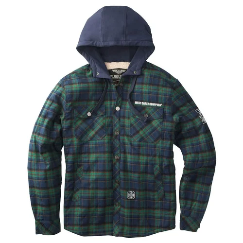 CAMICIA WEST COAST CHOPPER VERDE FODERATA