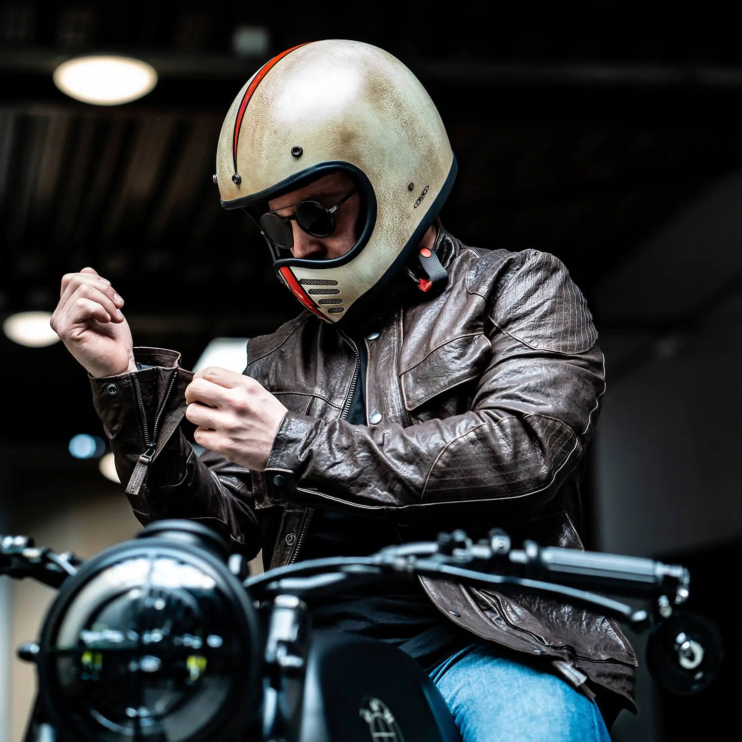 GIACCA IN PELLE DMD SOLO RIDER BROWN