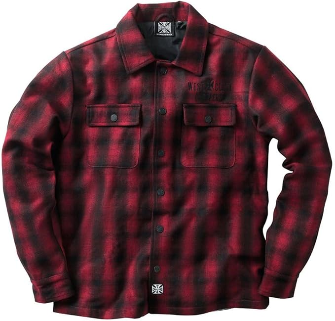 CAMICIA LINED WEST COAST CHOPPERS ROSSA